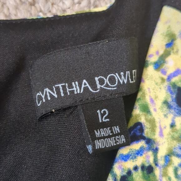 Cynthia Rowley Women's Purple Blue Floral Dress Size 12 - Picture 6 of 7